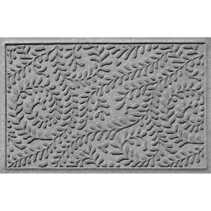 WaterHog Boxwood Medium Gray 22 in. x 60 in. PET Polyester Indoor Outdoor Doormat