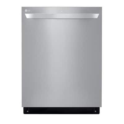 LG Electronics 24 in. PrintProof Stainless Steel Top Control Built-In Tall Tub Dishwasher, QuadWash, 3rd Rack, EasyRack Plus, 46 dBA 24 in. PrintProof Stainless Steel Top Control Built-In Tall Tub Dishwasher, QuadWash, 3rd Rack, EasyRack Plus, 46 dBA