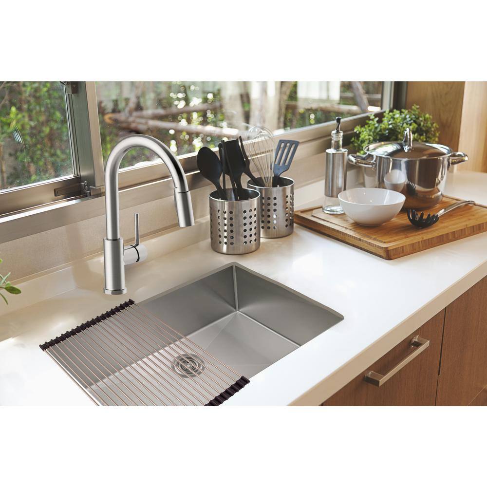 32x18 Satin Stainless Steel Undermount Kitchen Sink with Accessories