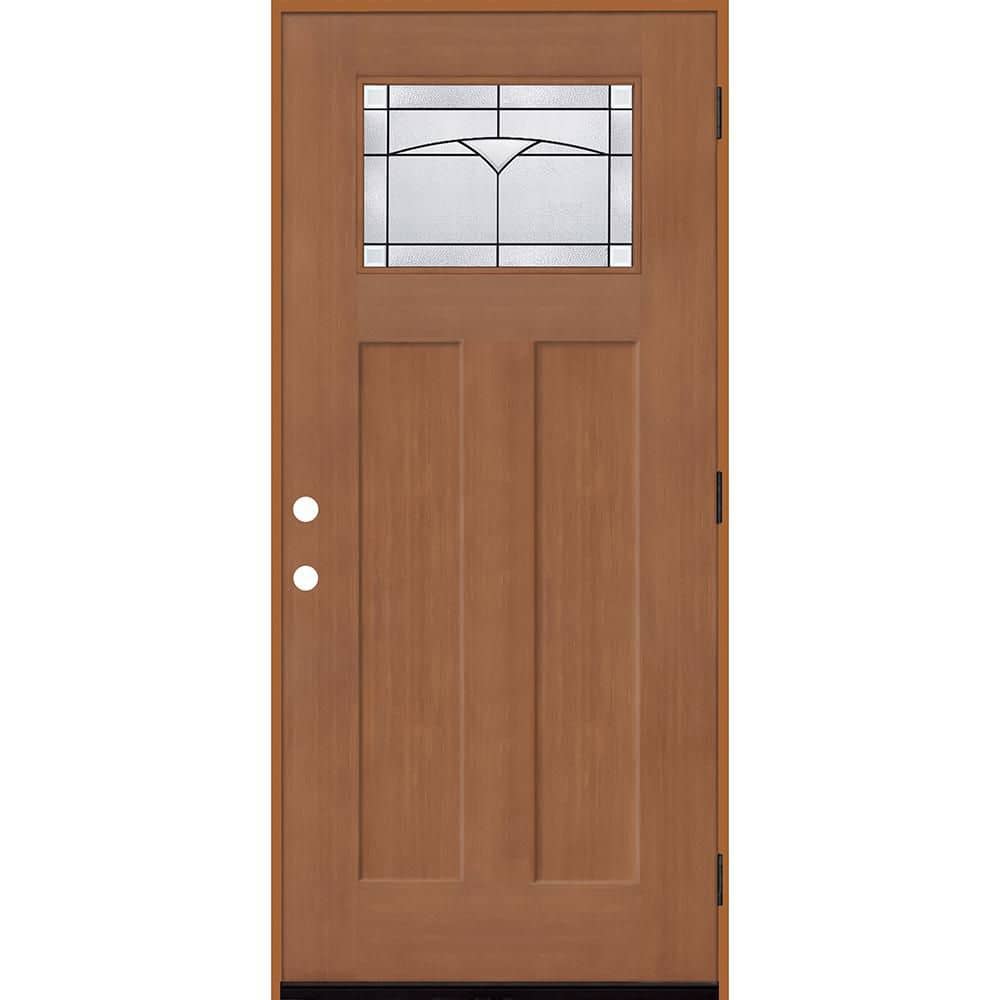 Regency 36 in. x 80 in. 1/4 TopL Horizon Glass LHOS AutumnWheat Fir Fiberglass Prehung Front Door with 4-9/16 Jamb price history on PriceWatchPro