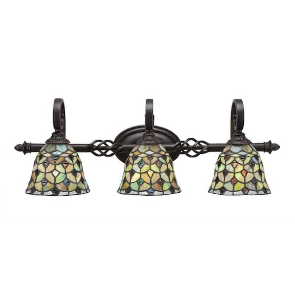 Unbranded Bridgewater 29 in. 3-Light Dark Granite Vanity Light
