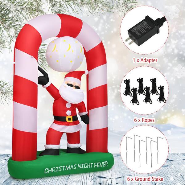 logobrands 7 ft. Cincinnati Bengals Santa Clause Yard Inflatable 607-100-SC  - The Home Depot