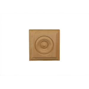 7/8 in. D x 2-1/2 in. W x 2-1/2 in. L Unfinished Alder Wood Rosette