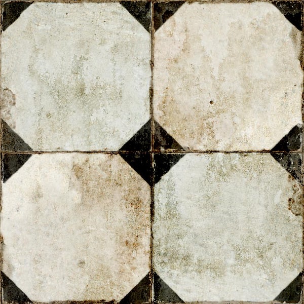 MI ALMA Grey and Black R27 7 in. x 7 in. Vinyl Peel and Stick Tile (24 Tiles, 8.17 sq. ft./Pack)