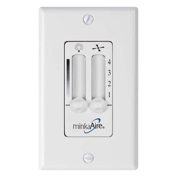 Aire-Control 4-Speed Dimmer Fan Control with Wallplate Switch, White