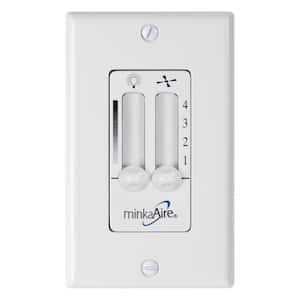 Aire-Control 4-Speed Dimmer Fan Control with Wallplate Switch, White
