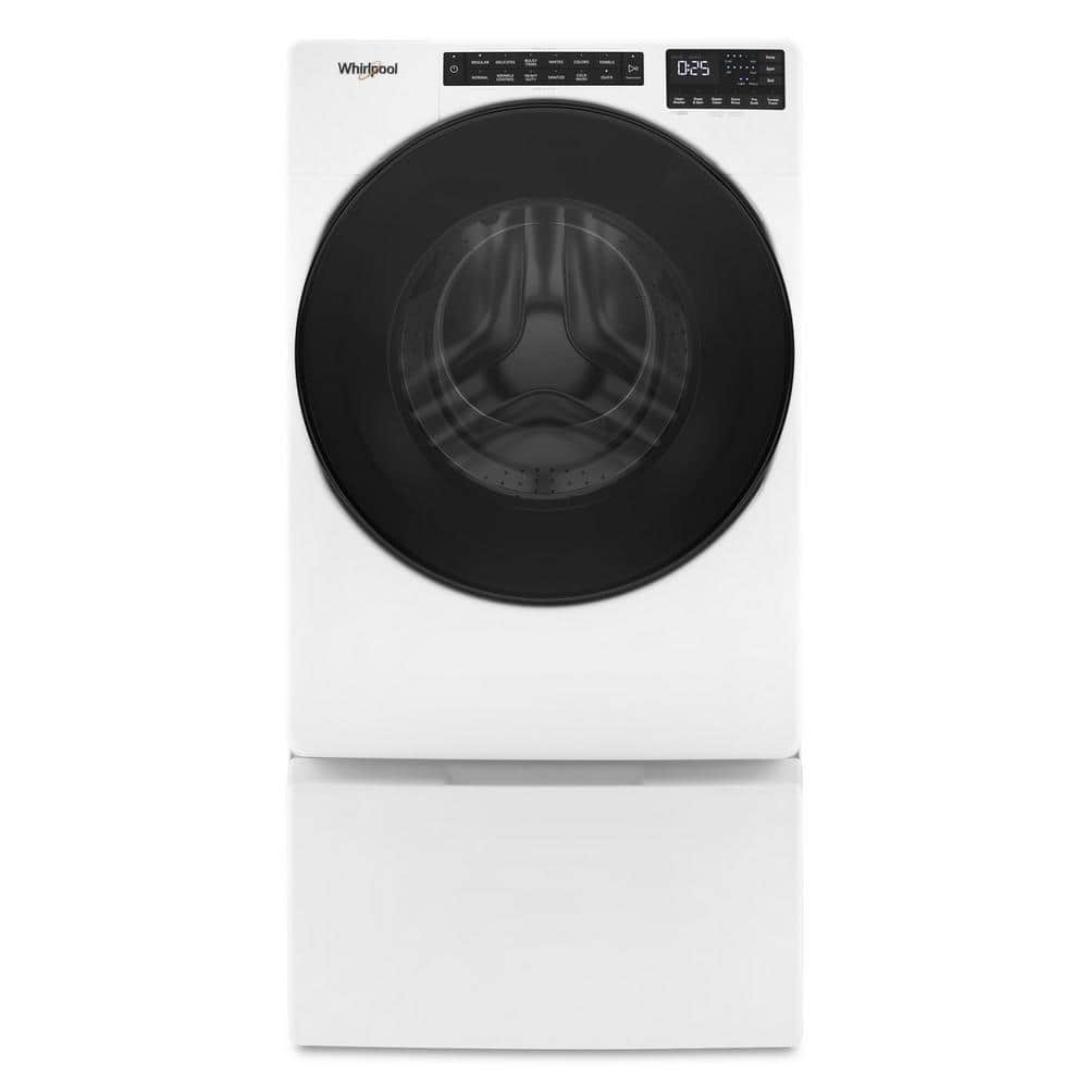 Whirlpool 5.0 Cu. Ft. White Front Load Washer with Steam Setting