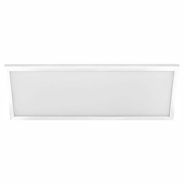 Photo 1 of 1 ft. x 4 ft. 50-Watt 4000 Lumens White Dimmable Integrated LED Edge-Lit Flat Panel Flush Mount Light Color Changing CCT
