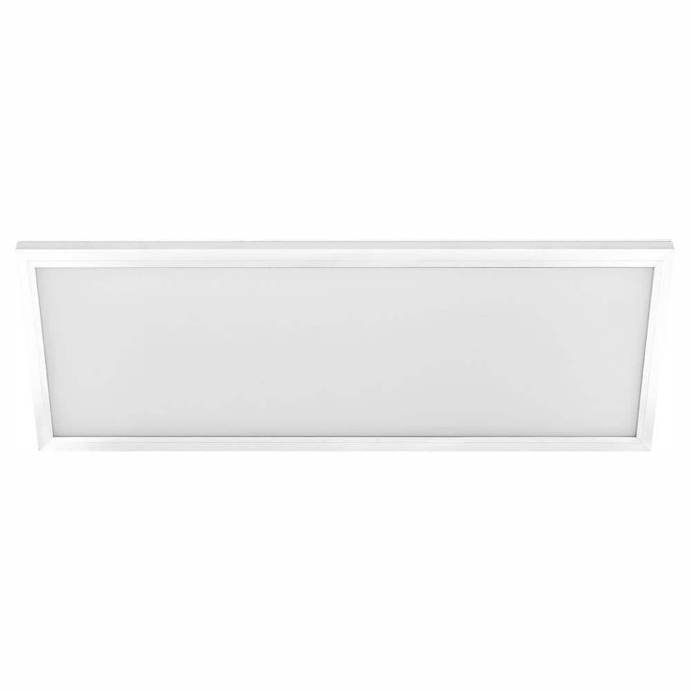 Commercial Electric 1 ft. x 4 ft. 50-Watt 4000 Lumens White Dimmable Integrated LED Edge-Lit Flat Panel Flush Mount Light Color Changing CCT