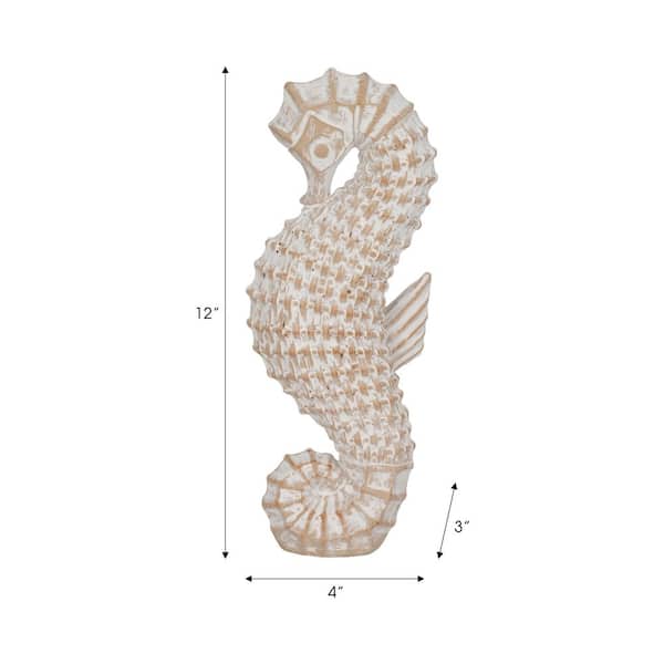 Liv & Skye White 4 in. x 12 in. Resin Coastal Solid Wicker