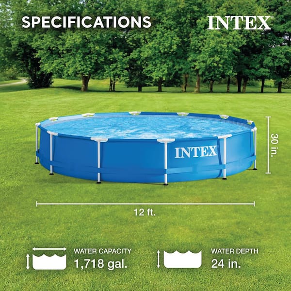 12 ft. Round 30 in. Deep Above Ground Pool Set