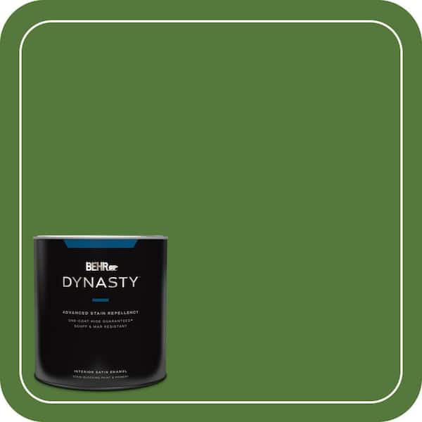 BEHR DYNASTY 1 qt. #P380-7 Luck of the Irish Satin Enamel Interior Stain-Blocking Paint & Primer