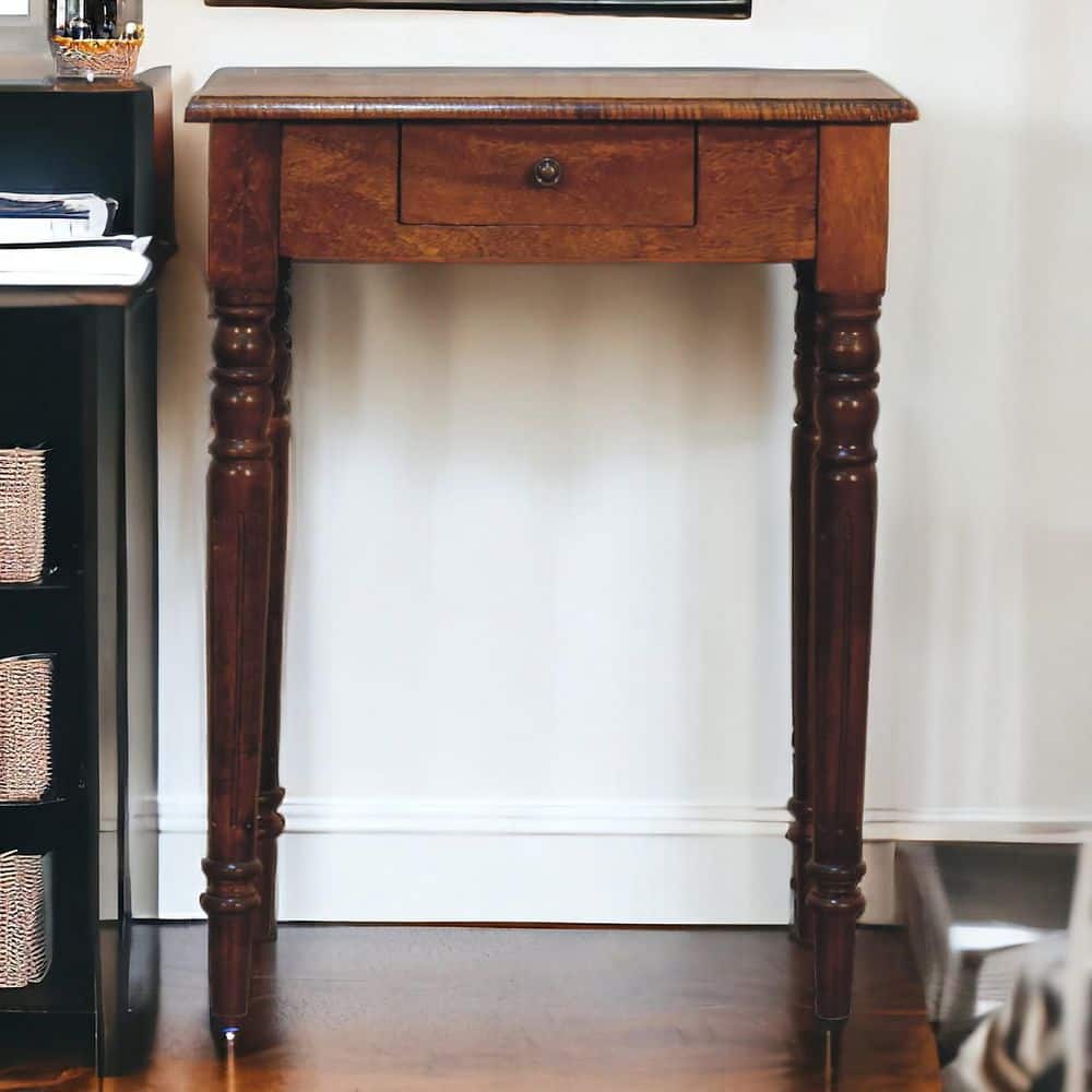 Brayden 23.62 in. Rectangle Chestnut Solid Wood 1-Drawer Desk price history on PriceWatchPro