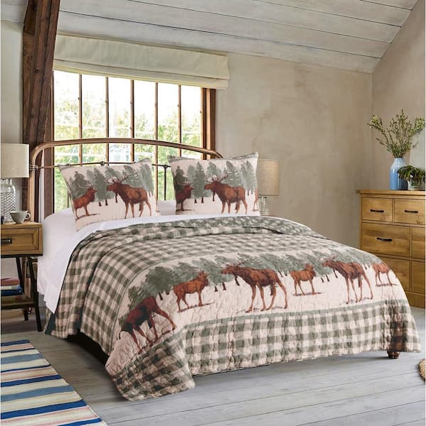 Greenland Home Fashions Moose Creek 2-Piece Twin Quilt Set