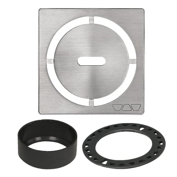 Schluter Kerdi-Drain 4 in. Brushed Stainless Steel Pure Drain Grate