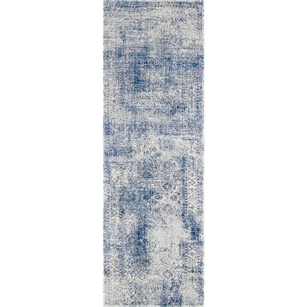 nuLOOM Willena Vintage Blue 2 ft. 6 in. x 14 ft. Indoor Runner Rug