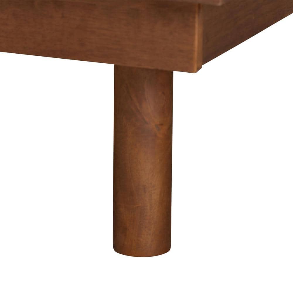 Eliana Gray and Walnut King Upholstered Platform Bed with Storage