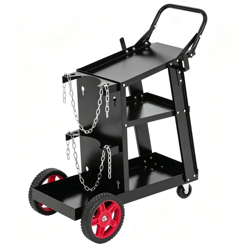 3‑Tier Welding Cart 440 Lbs Welder Cart Heavy‑Duty Rolling Metal Trolley, Dual Gas Cylinder Storage price history on PriceWatchPro