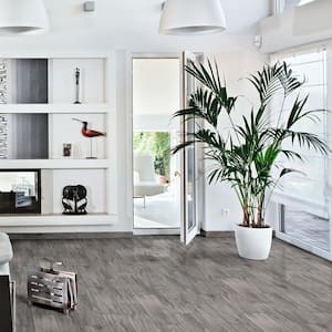 Mainstreet Grey 6 in. x 24 in. Matte Ceramic Wood Look Floor and Wall Tile (17 sq. ft./Case)