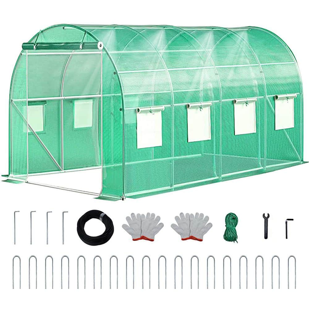 10 ft. x 20 ft. x 7 ft. Walk-in Tunnel Greenhouse with Watering