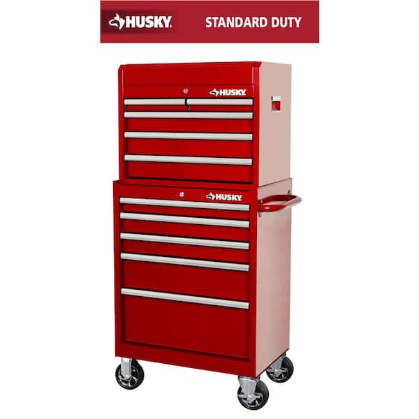 Tool Storage 27 in. W x 18 in. D Standard Duty Red Rolling Tool Chest Combo