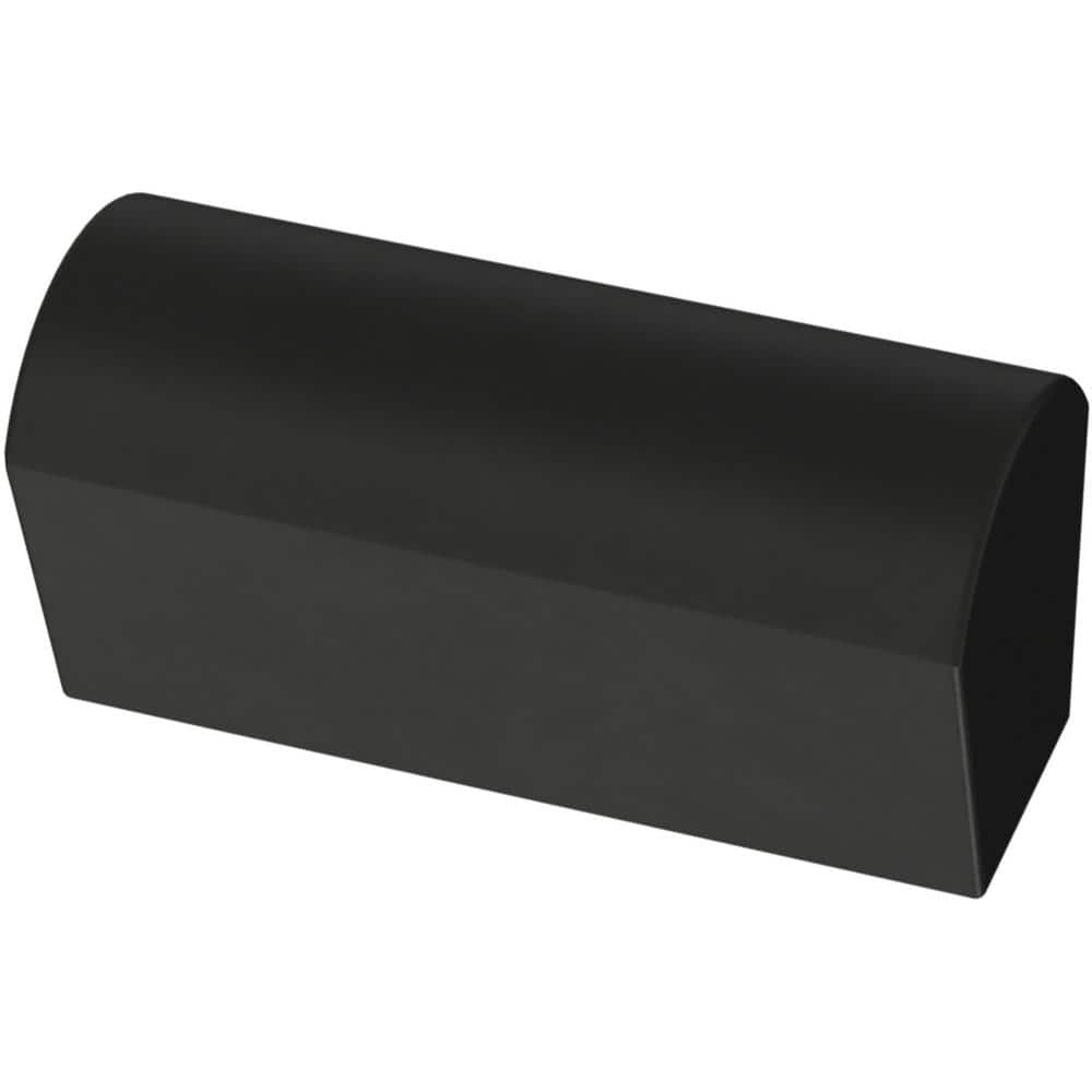 (5-Pack) Modern Arch 1-1/2 in. (38 mm) Modern Matte Black Rectangle Cabinet