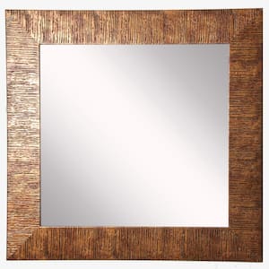 27 in. W x 27 in. H Framed Square Bathroom Vanity Mirror in Bronze