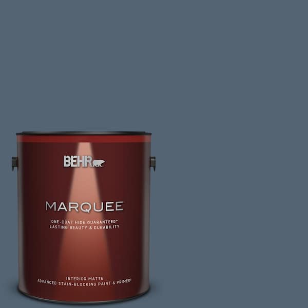 BEHR MARQUEE 1 gal. #T17-17 Midnight Show Matte Interior Paint & Primer