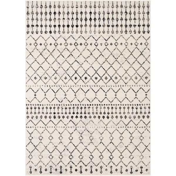 Rubena Black 5 ft. x 7 ft. Area Rug