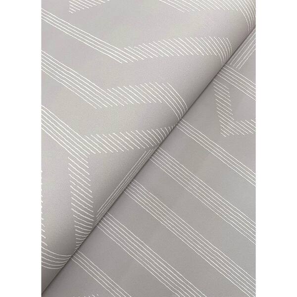 A-Street Prints Essex Light Grey Geometric Wallpaper Sample