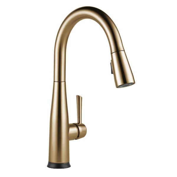 Essa Gold Touch/Touchless Champagne Bronze 16 in. H Pull Down Sprayer Kitchen Faucet with 360 Degree Spout Swivel