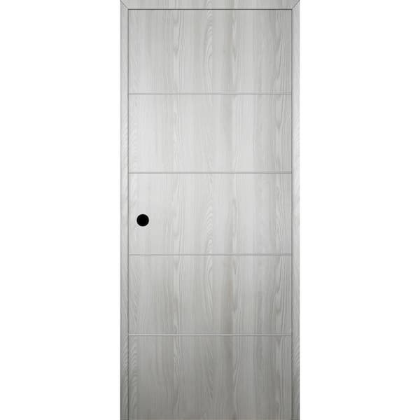 Belldinni Optima 4H DIY-Friendly 30 in. x 96 in. Right-Hand Solid Core Ribeira Ash Composite Single Prehung Interior Door