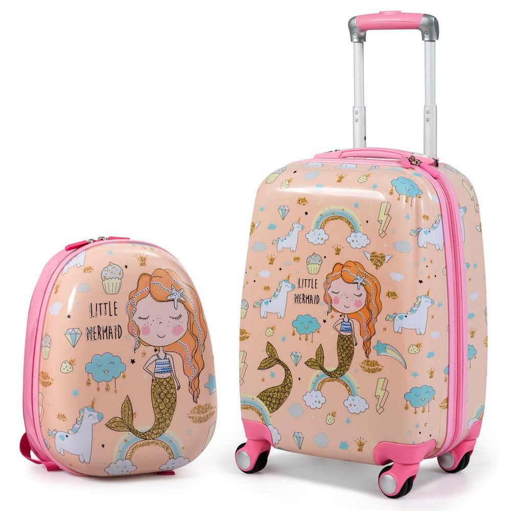 2-Piece Kids Luggage Set 12 in. Backpack and 20 in. Spinner Luggage for Sch