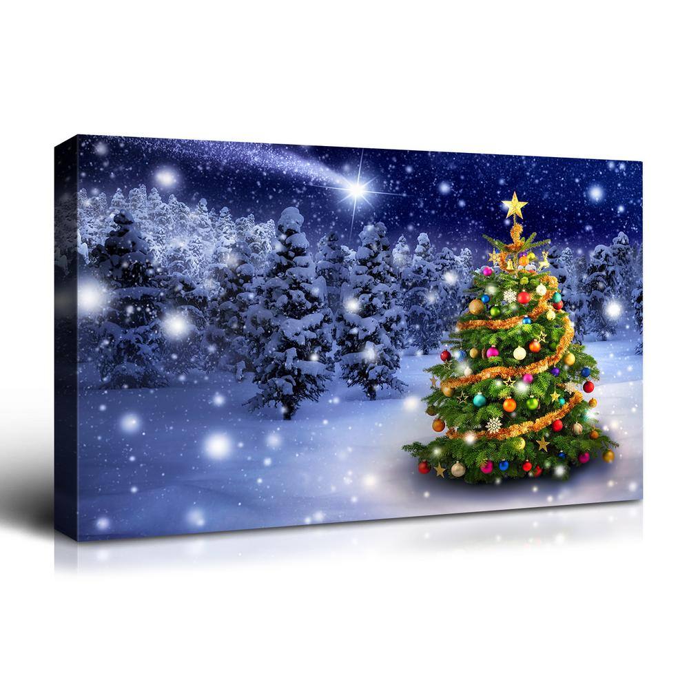 Beauty Tree in Forest by Artist Unknown 1-Piece included Framed Canvas Prin