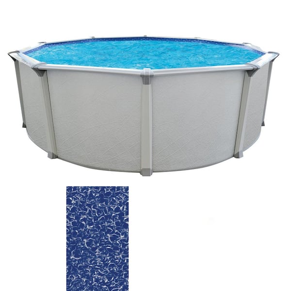 AQUARIAN Liberty 24 ft. Round 52 in. deep Hard Sided Starter Pool ...