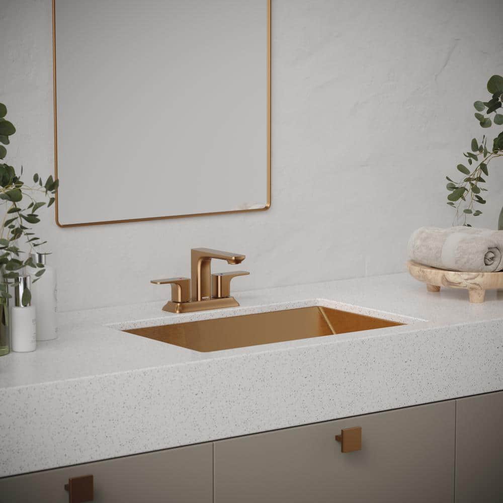 Karran 23.63'' Brushed Copper Stainless Steel Rectangular Undermount Sink