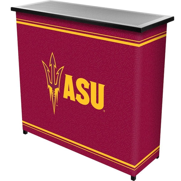 Trademark Arizona State University 2-Shelf Black Bar with Case