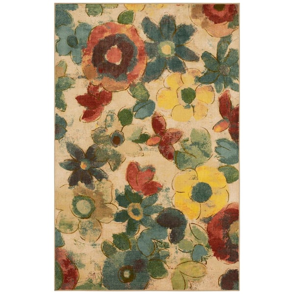 Mohawk Home Wildflower Light Multi 8 ft. x 10 ft. Floral Area Rug