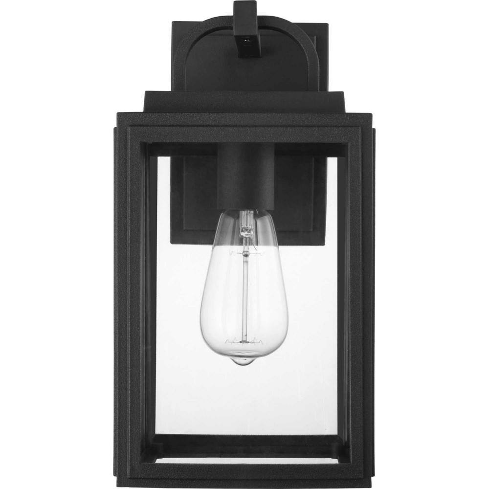 Coastal-Inspired Black Bronze Outdoor Lantern with Clear Glass
