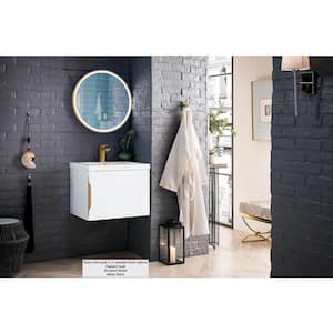 Columbia 23.6 in. W x 18.1 in. D x 16.9 in. H Bath Vanity in Glossy White with White Glossy Top