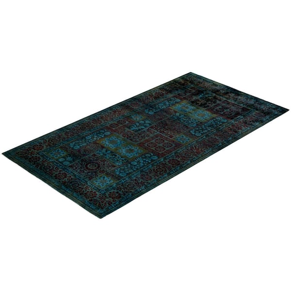 Fine Vibrance Multi 8 ft. x 10 ft. Solid Wool Indoor Area Rug