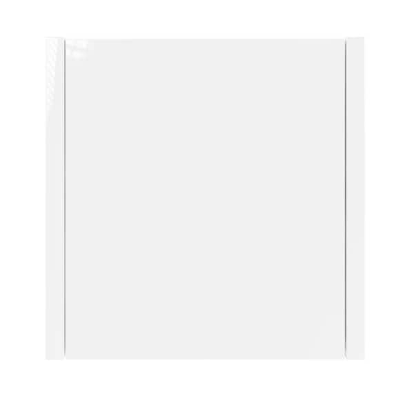 Libra 14 in. W x 7 in. D x 14 in. H White Engineered Wood Wall-Mounted Linen Cabinet in Glossy White