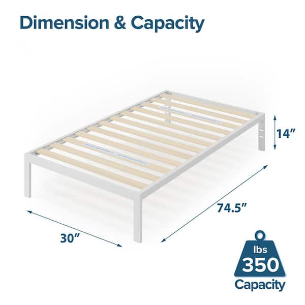 Narrow Twin Metal Platform Bed Frame, Narrow King Bed Frame