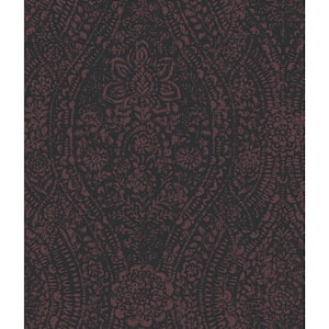 Ornate Ogee Purple and Black Peel and Stick Wallpaper (Covers 28.18 sq. ft.)