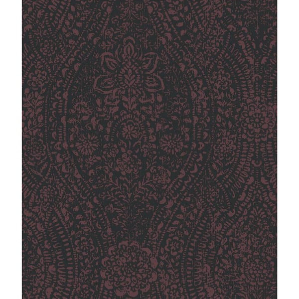RoomMates Ornate Ogee Purple and Black Peel and Stick Wallpaper (Covers 28.18 sq. ft.)