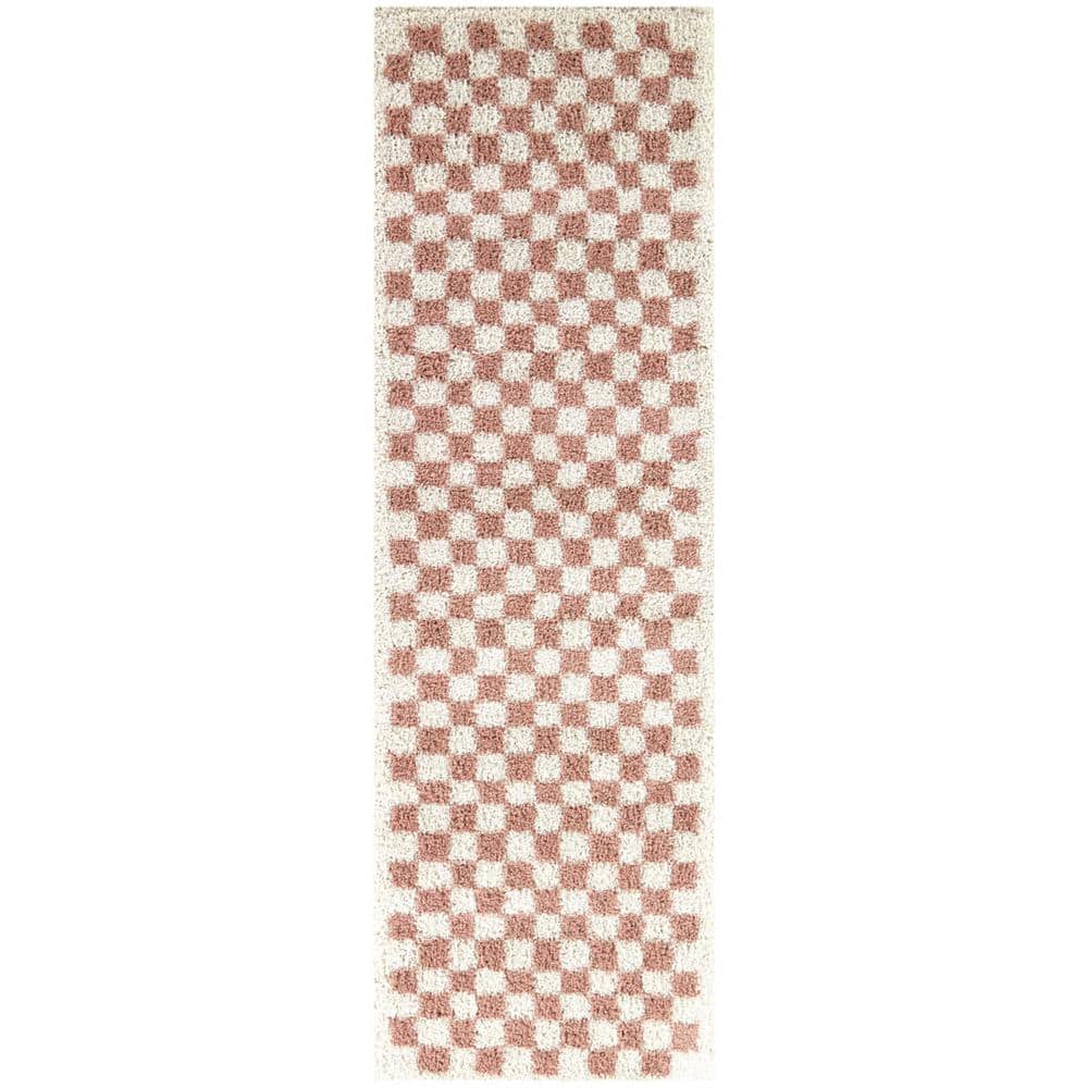Covey Pink 2 ft. x 7 ft. Geometric Runner Rug price history on PriceWatchPro