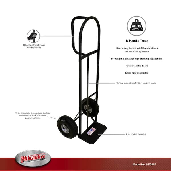 800 lb. Capacity D-Handle Hand Truck