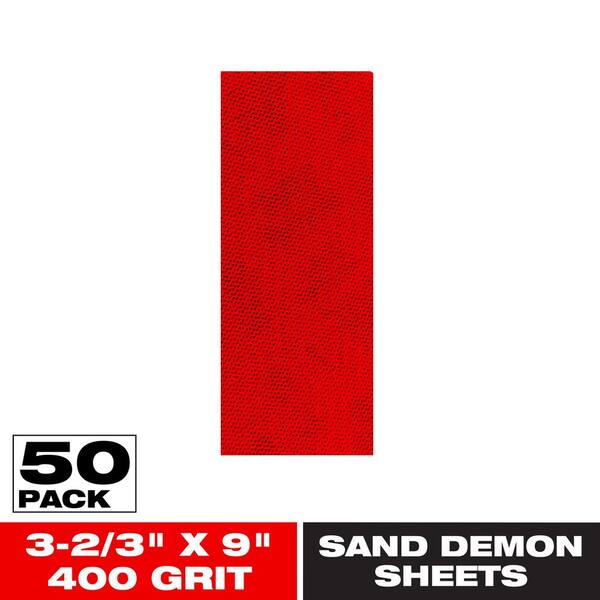 DIABLO 1/3 Sheet SandNET Faster Reusable 400 Grit Hand Sanding Sheets (50-Pack)