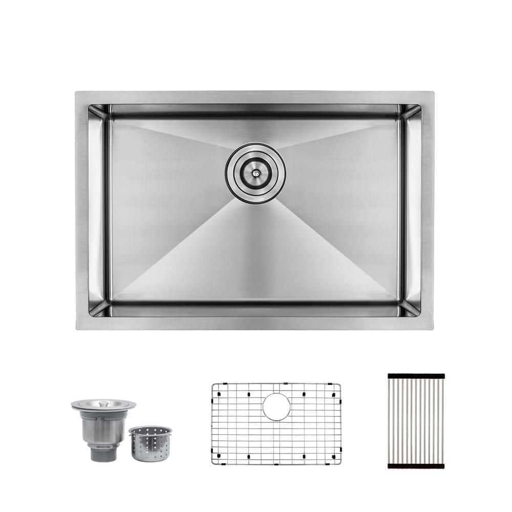 Sinm Rol S STRICTLY KITCHEN + BATH 27 in. Undermount Single Bowl 18 Gauge ...
