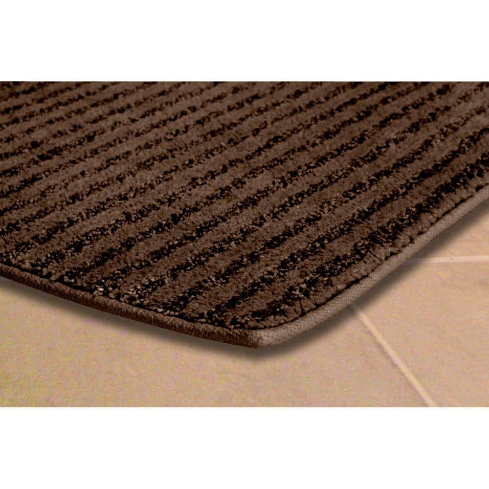 Sheridan Chocolate Plush Washable Nylon Bath Rug